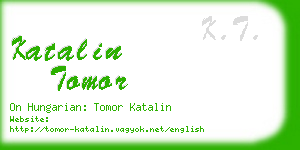 katalin tomor business card